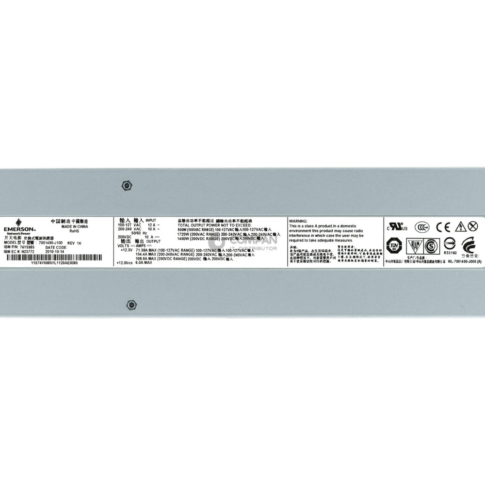 74Y5985 IBM 1725W AC POWER SUPPLY FOR IBM POWER7 SERIES